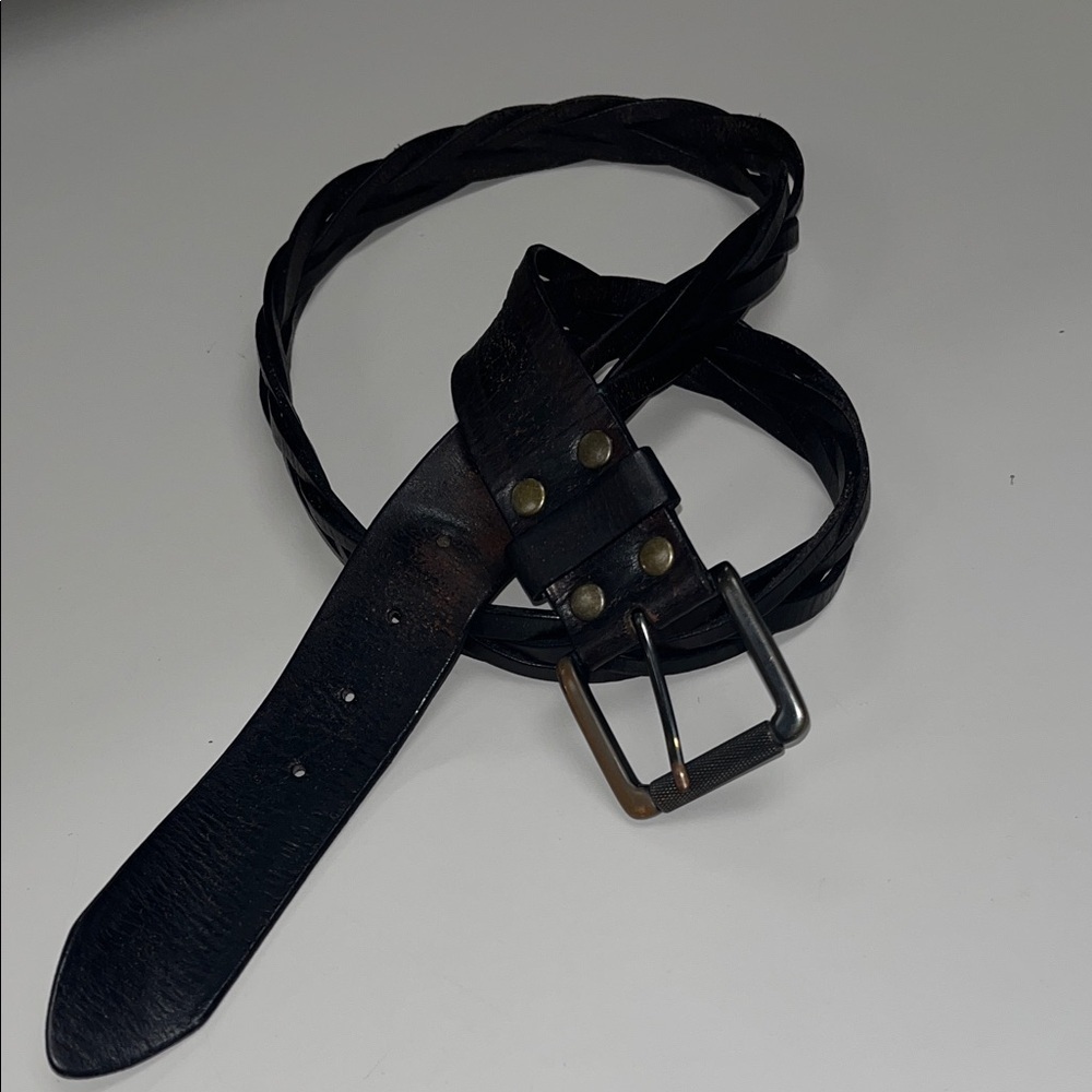 Old Navy Men's Dark Brown Braided Belt Size 38”